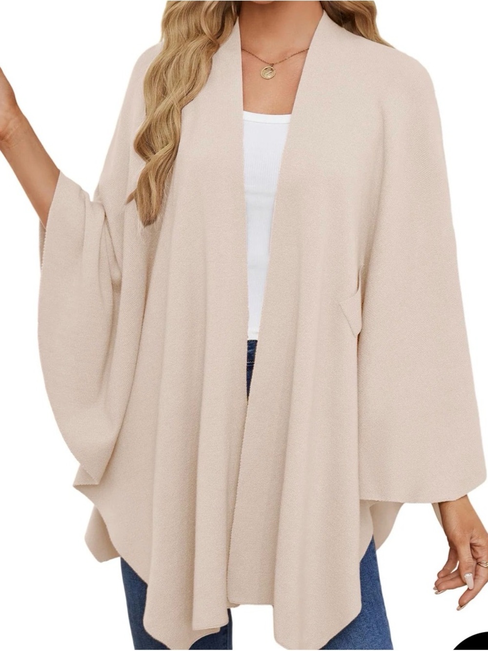 Puli Crean Open-Front Draped Wrap Cardigan
